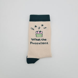 Plant Lover Socks - What The Fucculent - Cheeky Plant Co.