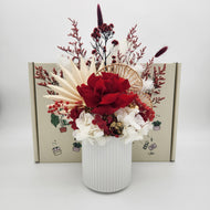 Red Love Dried Floral Arrangement in a Gift Box