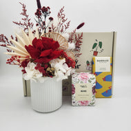 Love Red Dried Floral Arrangement Gift Box