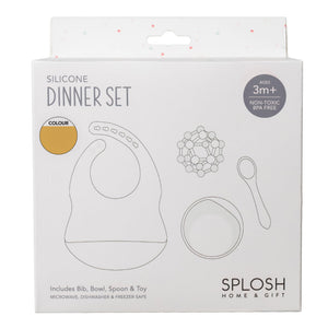 Baby Mustard Silicone Dinner Set Gift Boxed