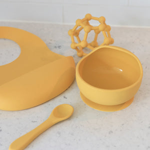 Baby Mustard Silicone Dinner Set Gift Boxed