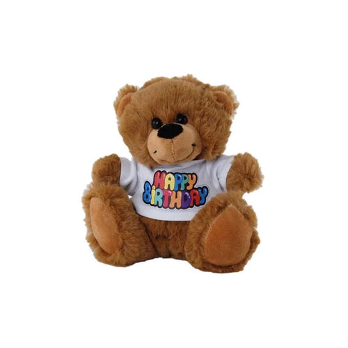 Bear with Happy Birthday Shirt - 18cm