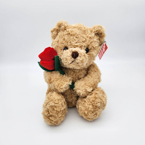 Bear with Red Rose - 25cm