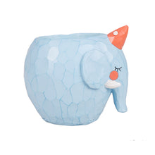Load image into Gallery viewer, Blue Elephant - Geo - Resin Pot - 10cm*8cm*10cm
