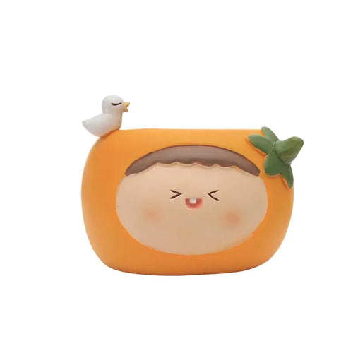 Cheeky Orange Kid - Resin Pot - 9cm*8cm*7cm