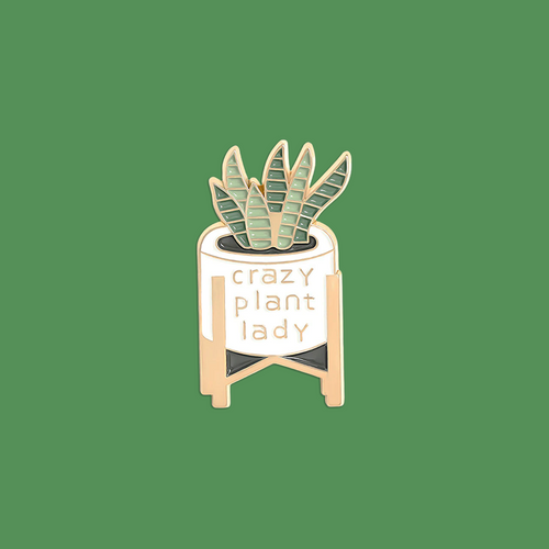 Crazy Plant Lady - Enamel Pin