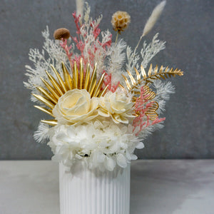 Birthday Dried Flower Arrangements - White - Cheeky Plant Co. x FleurLilyBlooms - Sydney Only