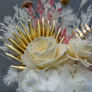 Birthday Dried Flower Arrangements - White - Cheeky Plant Co. x FleurLilyBlooms - Sydney Only