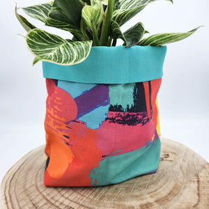 Fabric Pot Planters - Splash Fash - Medium - 15cm x 13cmH