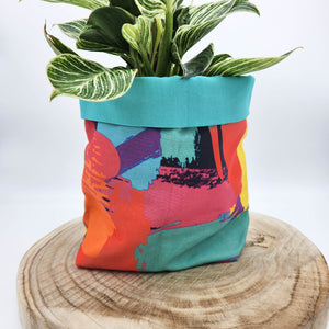 Fabric Pot Planters - Splash Fash - Medium - 15cm x 13cmH