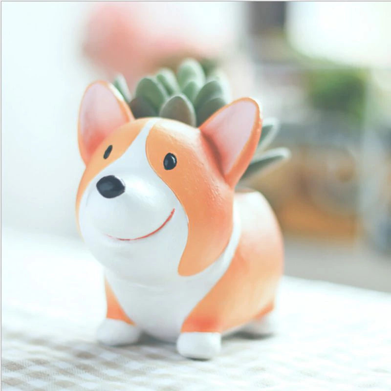 Happy Corgi - Resin Pot - 13.5cm*7cm*10cm