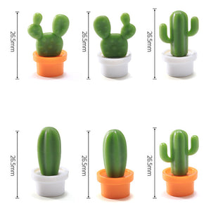 Mini Cactus Magnets - Pack of 6