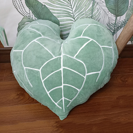 Plant Pillow - Crystal Anthurium Leaf (40*37 cm)