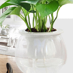 Round Self Watering Planter Pot - 11x5.7x11cm