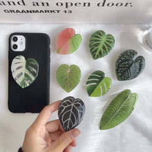 Load image into Gallery viewer, Phone Popsocket / Phone Grip - Monstera Thai Constellation Leaf
