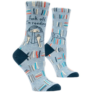 Ladies Crew Socks - Fuck Off I'm Reading