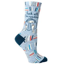 Load image into Gallery viewer, Ladies Crew Socks - Fuck Off I&#39;m Reading
