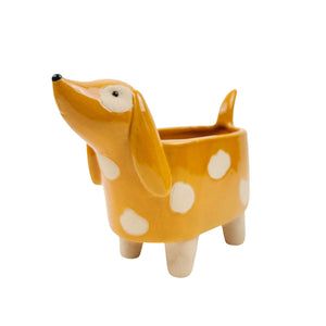 Spotty Sausage Dog Planter
