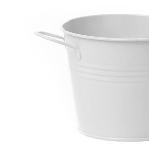Tin Pot - White (15.5x12cmH)
