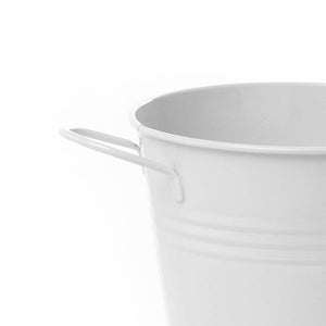 Tin Pot - White (15.5x12cmH)