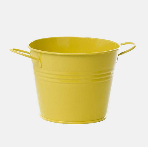 Tin Pot - Yellow (15.5x12cmH)