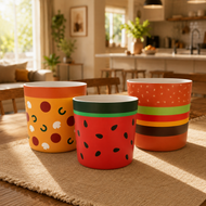 Trio Food Lover Pots Pack - Cheeky Plant Co. Pots - 12.5cmD x 12cmH