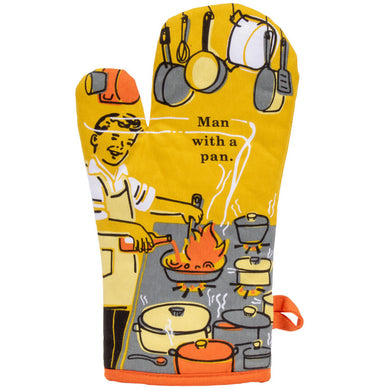 Single Oven Mitt - Man With A Pan