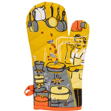Load image into Gallery viewer, Single Oven Mitt - Man With A Pan
