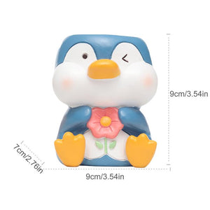 Winking Blue Penguin - Resin Pot - 7cm*8cm*9cm
