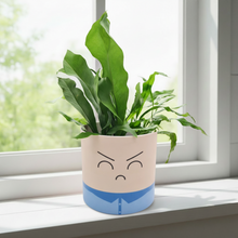 Load image into Gallery viewer, Face Swapping Pot - Moody Boyfriend - Cheeky Plant Co. Pot - 12.5cmD x 12cmH

