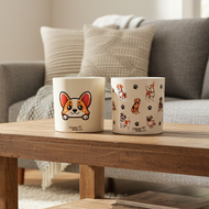 Cute Dogs Duo Pack - Cheeky Plant Co. Pots - 12.5cmD x 12cmH