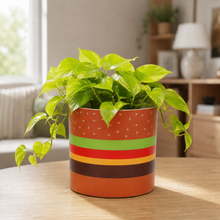 Load image into Gallery viewer, Burger - Cheeky Plant Co. Pot -12.5cmD x 12cmH
