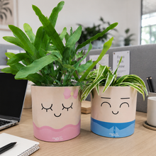 Load image into Gallery viewer, Face Swapping Pots Pack - Moody Lovers - Cheeky Plant Co. Pots - 12.5cmD x 12cmH
