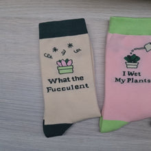 Load and play video in Gallery viewer, Plant Lover Socks - I Wet My Plants - Cheeky Plant Co.
