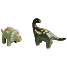 Load image into Gallery viewer, Green Dinosaur Pot Hangers 9cm (Pack of 2)
